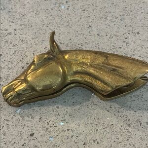 Gold Horse Head Clip Vintage Collectible